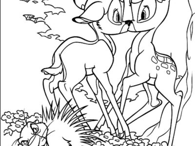 Hard Bambi Coloring Pages