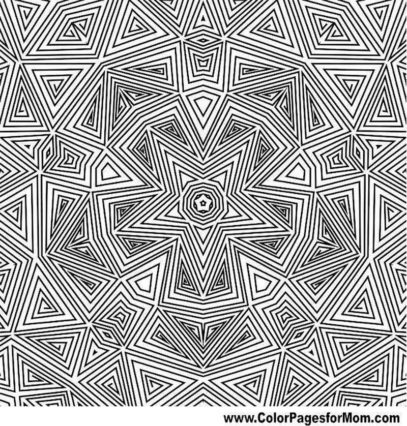 Hard Geometric Coloring Pages