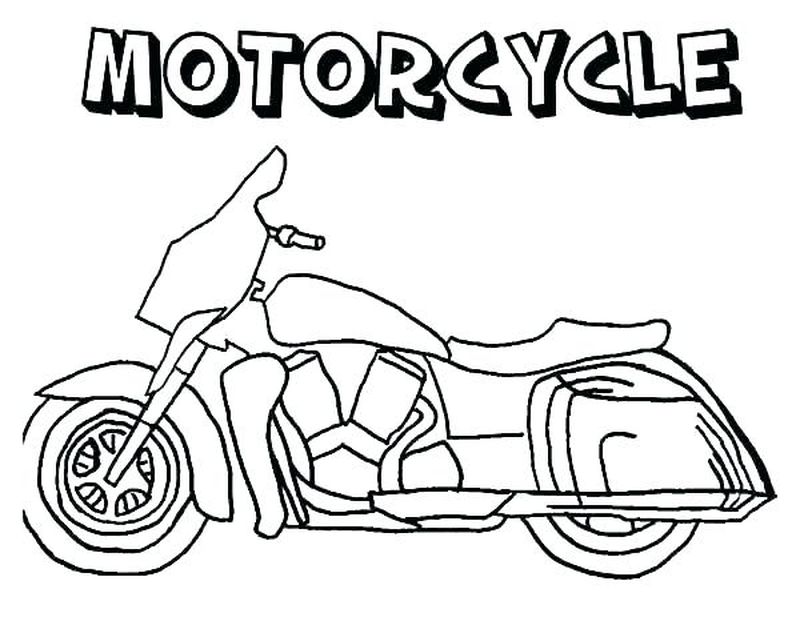 Harley Davidson Motorcycle Coloring Pages To Print