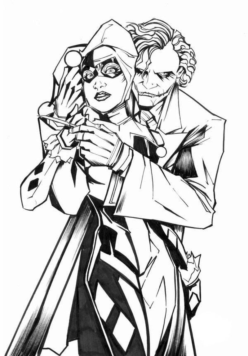 Harley Quinn Coloring Pages Btas