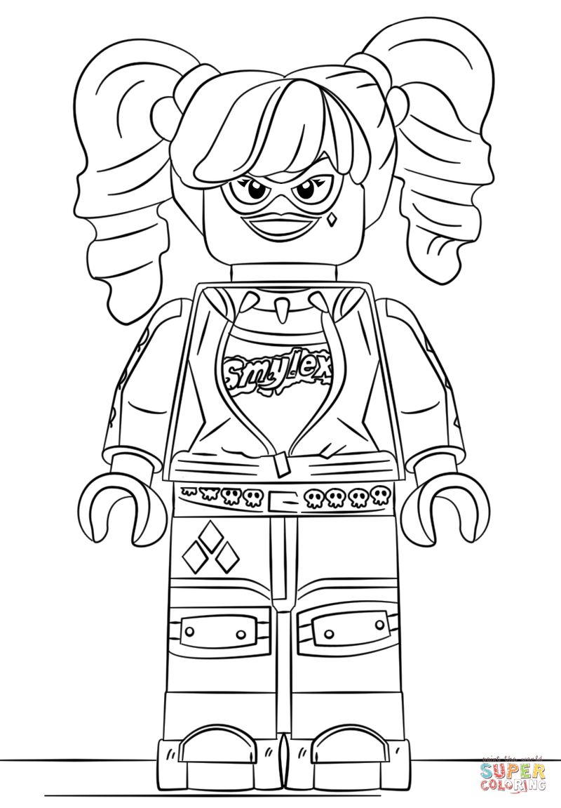 Harley Quinn Coloring Pages Clip Art best