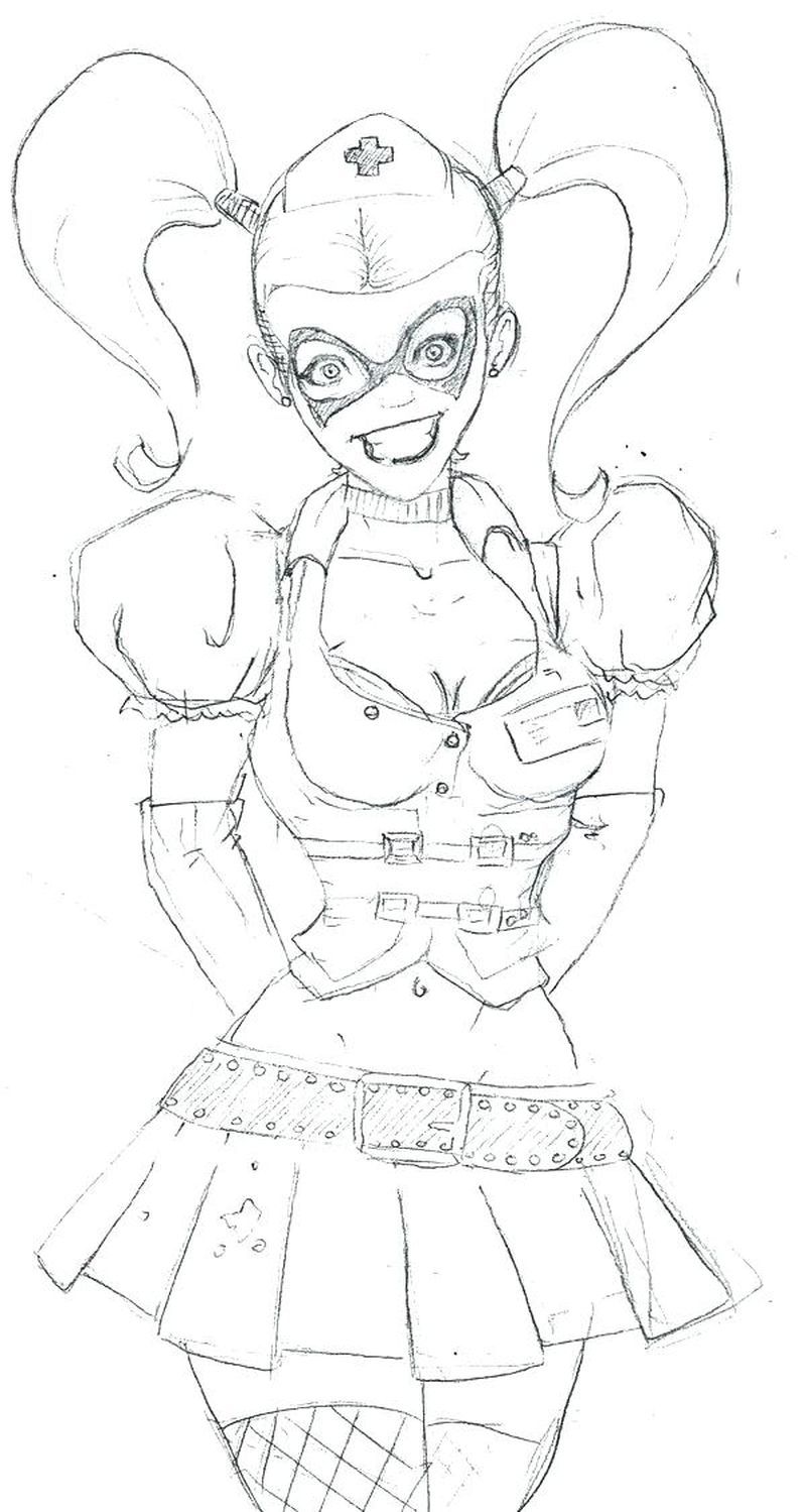 Harley Quinn Coloring Pages Clip Art ok