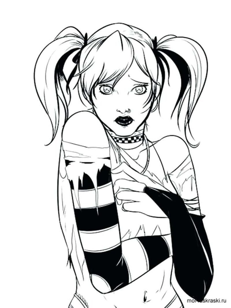 Harley Quinn Coloring Pages Clip Art quinn