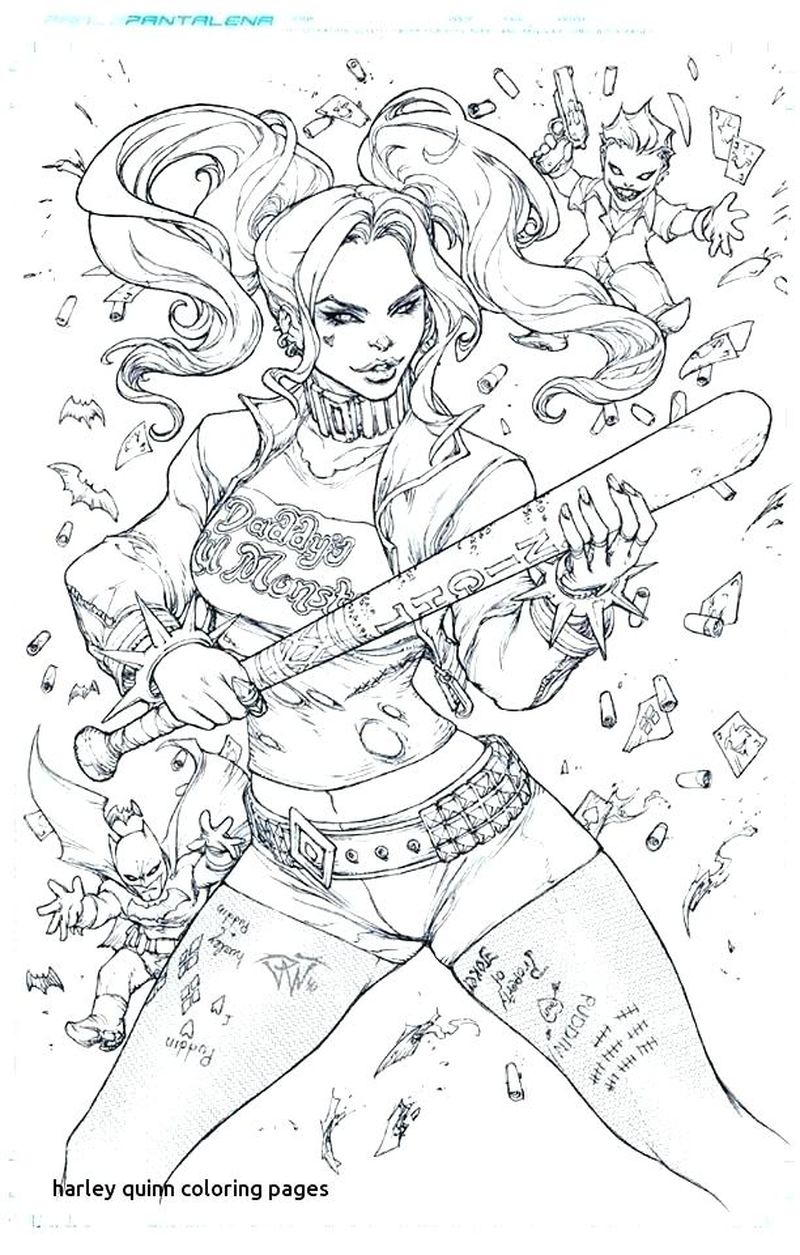 Harley Quinn Coloring Pages Printable Free