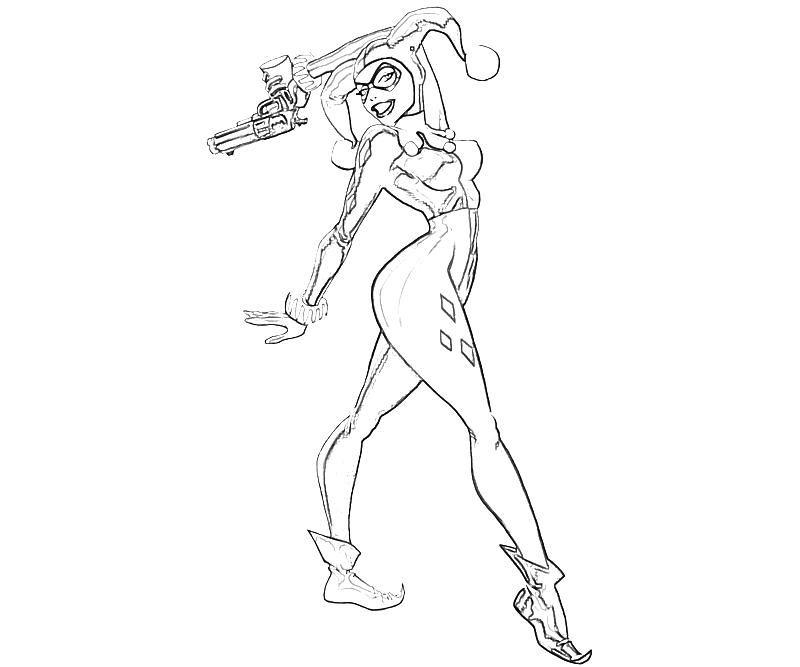 Harley Quinn Coloring Pages To Print Out