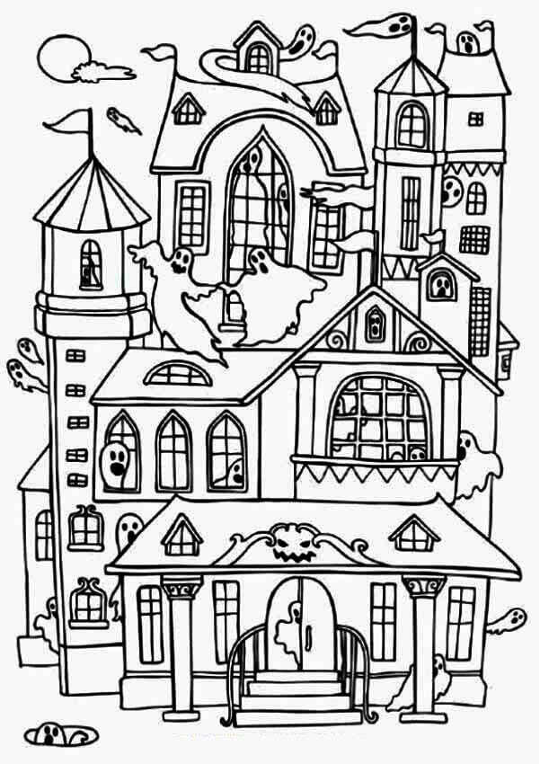 Haunted House Coloring Pages To Print
