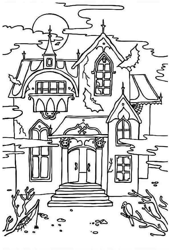 Haunted Mansion Coloring Pages