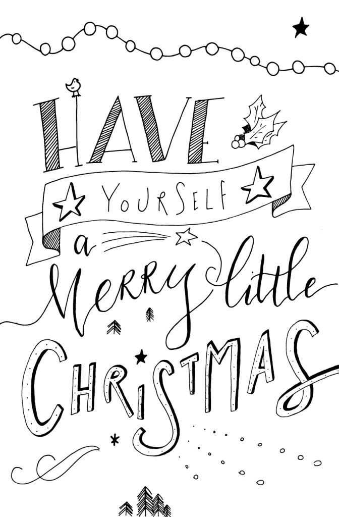 Have Yourself A Merry Little Christmas Coloring Page