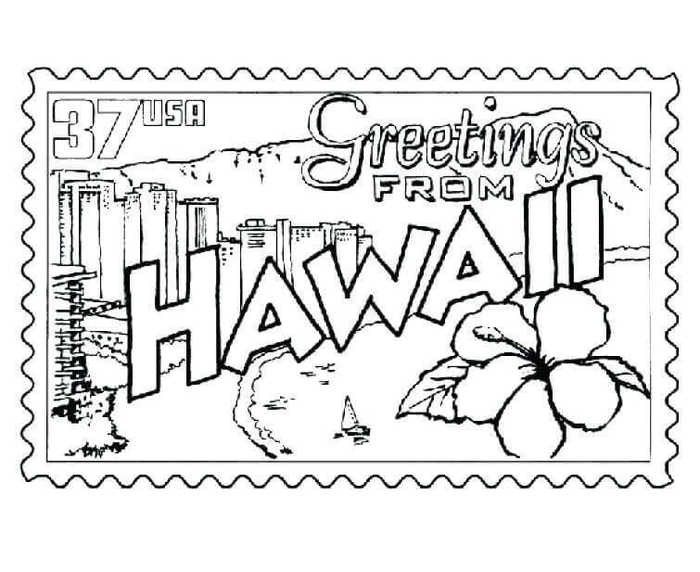 Hawaiian Statehood Day Coloring Pages