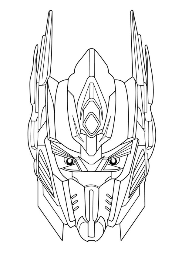 Head optimus prime coloring pages