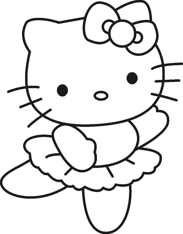 Hello Kitty Coloring Page