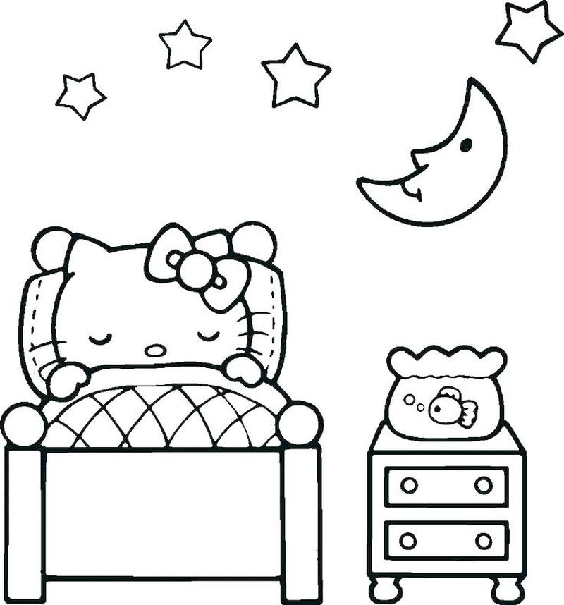 Hello Kitty Coloring Pages Birthday