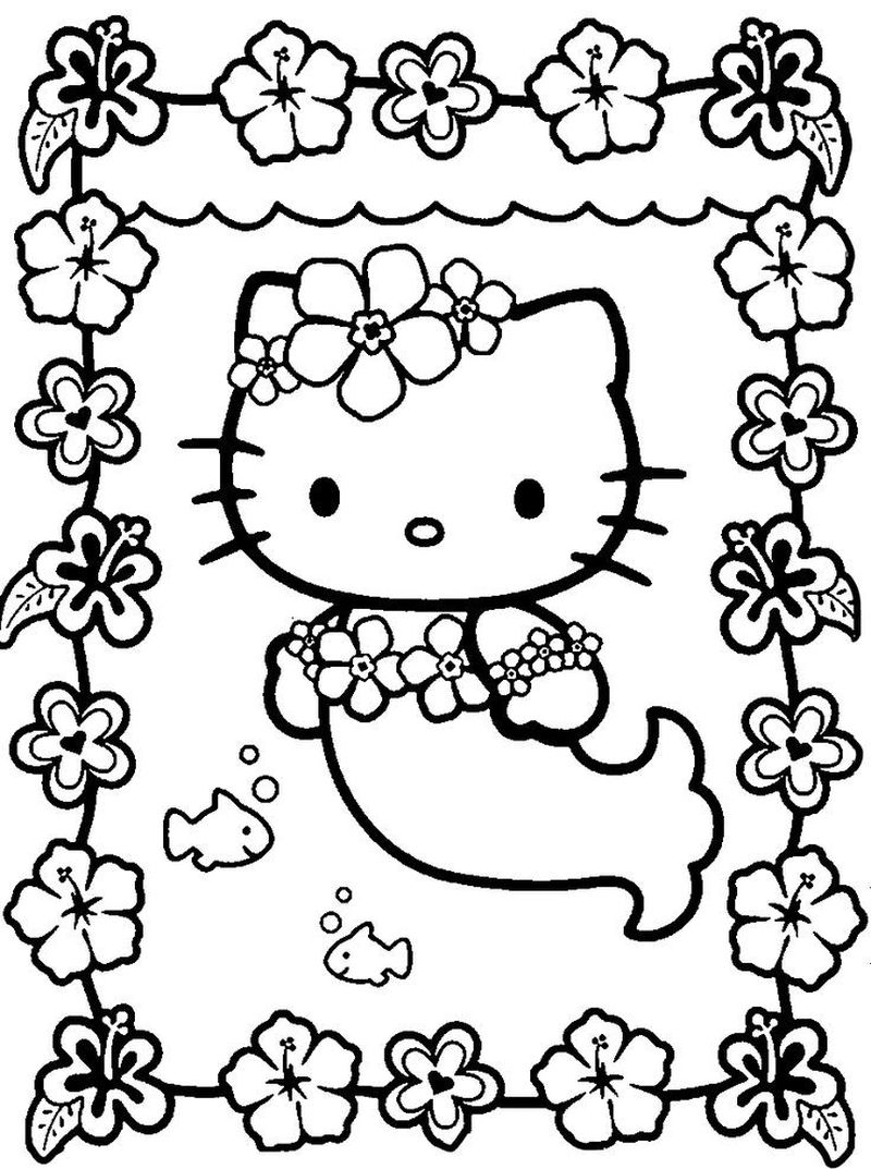 Hello Kitty Coloring Pages Christmas