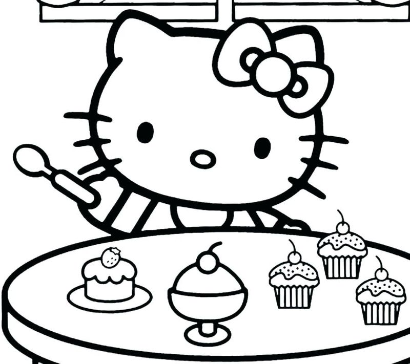 Hello Kitty Coloring Pages For Free