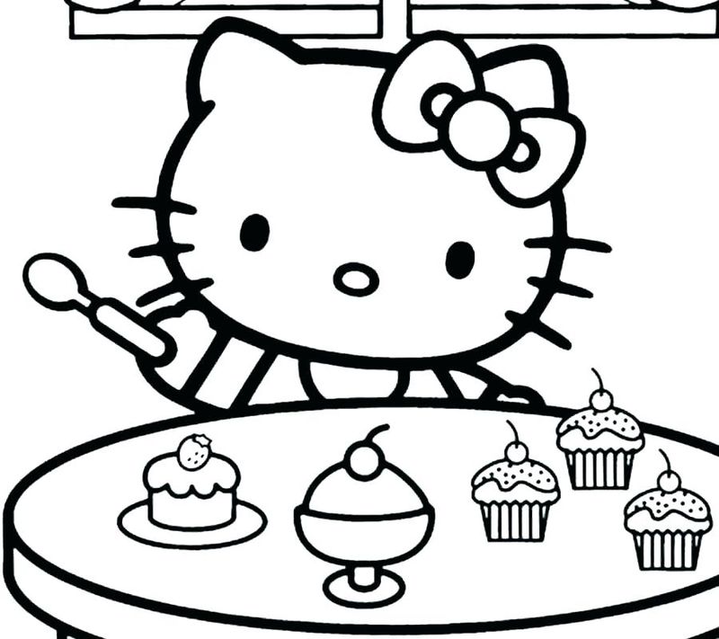 Cute Hello Kitty Coloring Pages PDF Idea For Girl - Coloringfolder.com