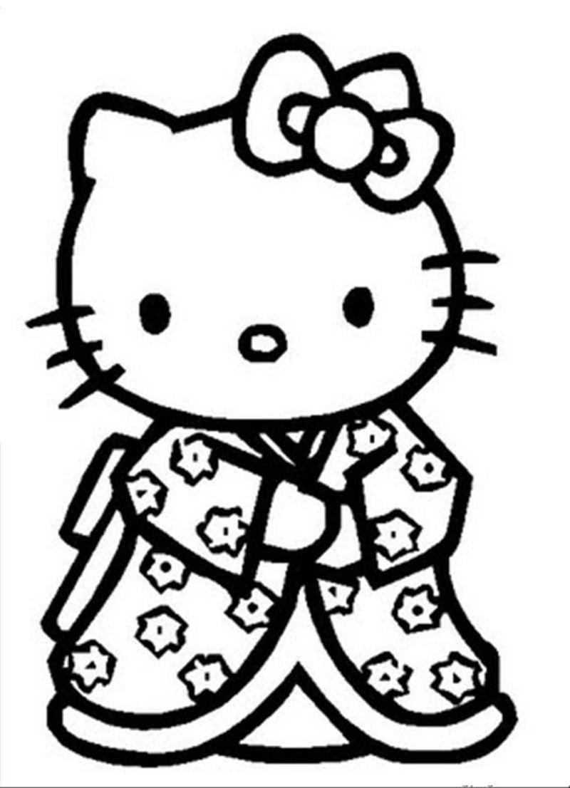 Hello Kitty Coloring Pages To Print Out