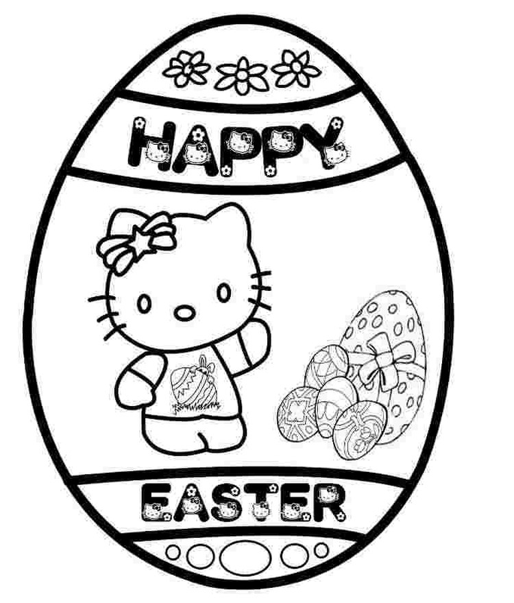 Hello Kitty Easter Egg Coloring Pages