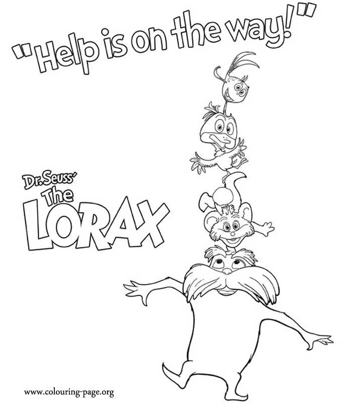 Help Is On The Way Lorax Coloring Page