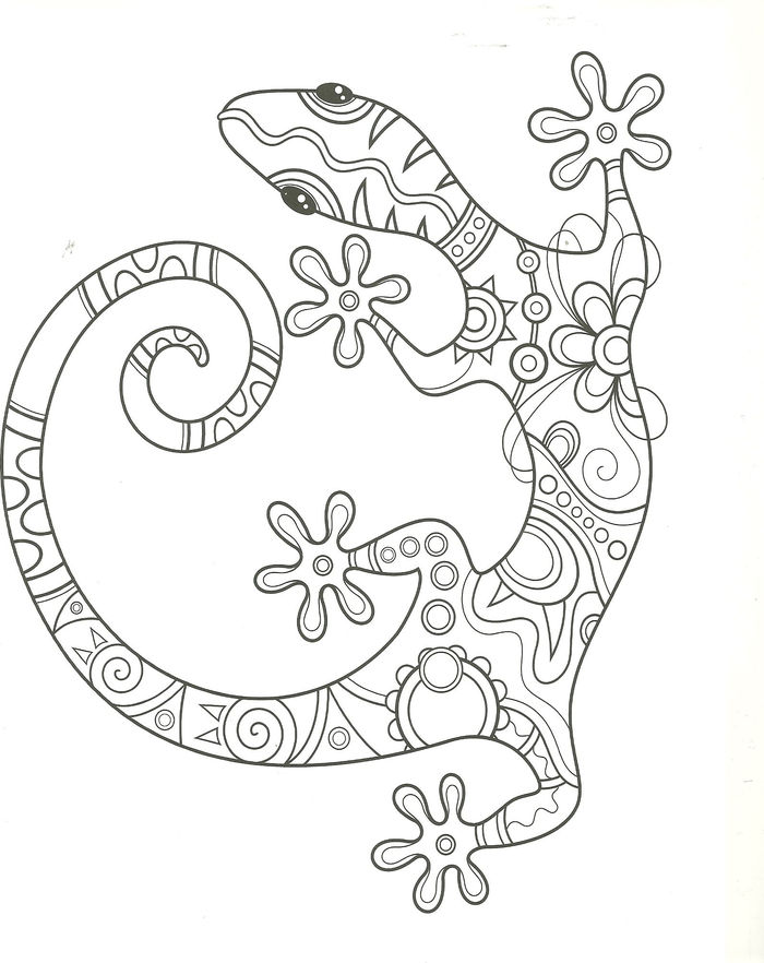 Printable Lizard Coloring Pages (PDF)