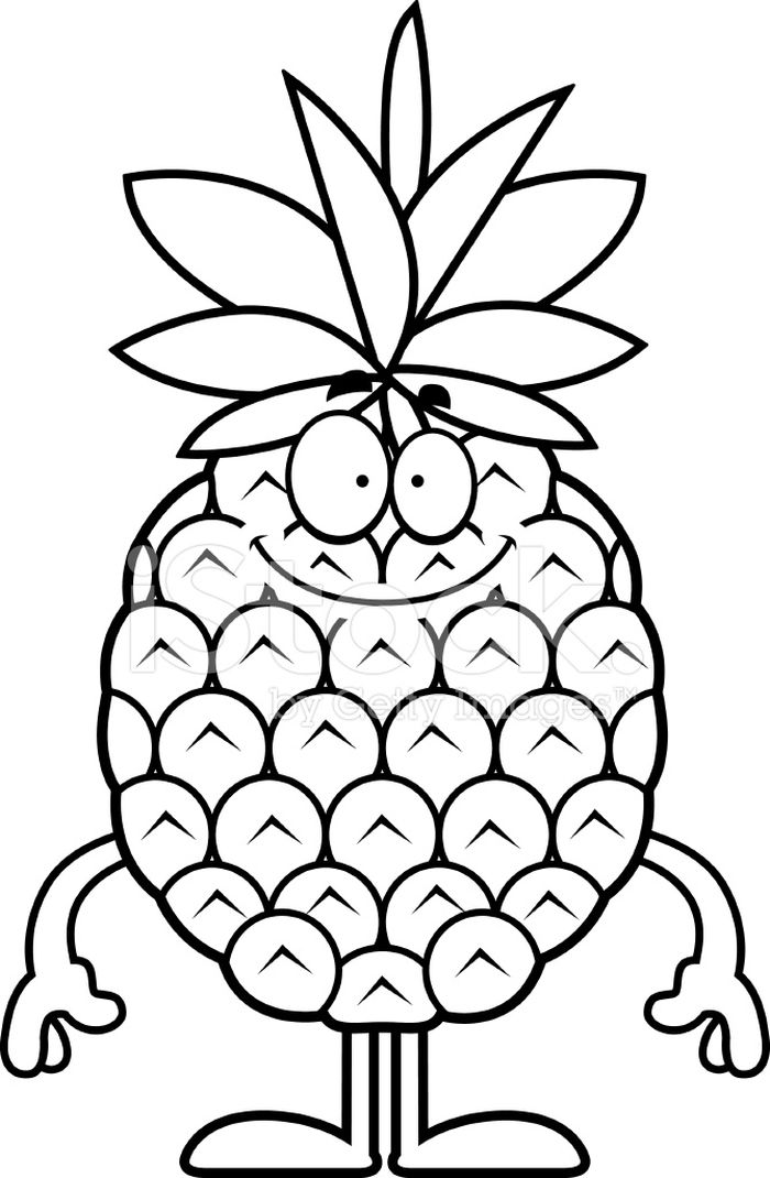 Hipster Pineapple Coloring Pages