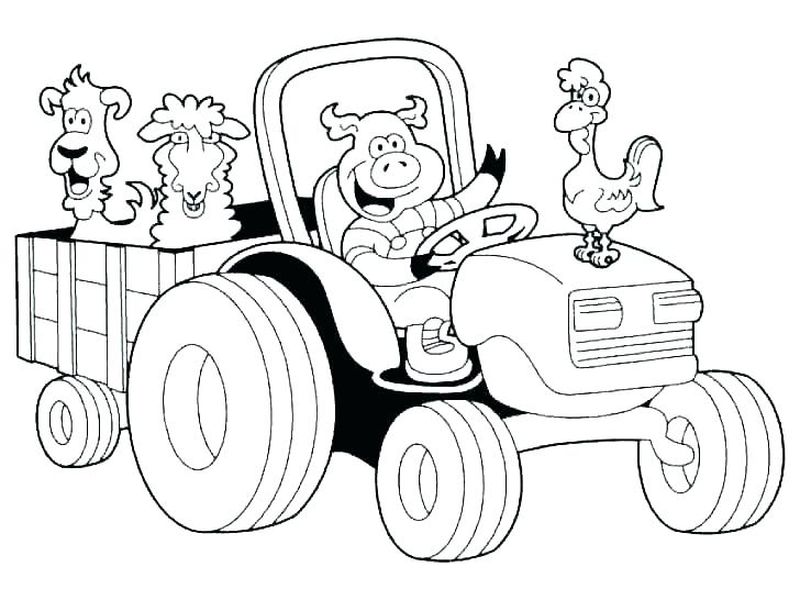 Horse On A Farm Coloring Pages