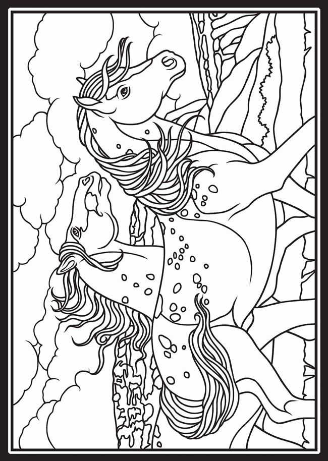 Horses Coloring Page 1
