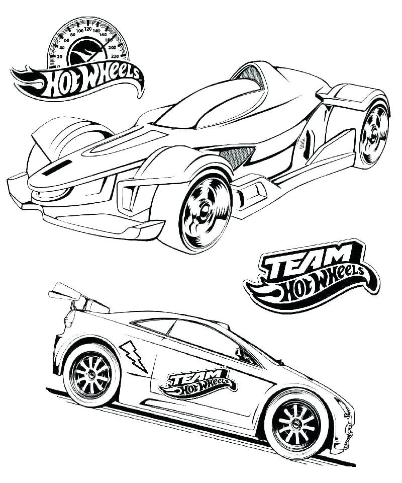 Hot Wheels Coloring Pages Simple
