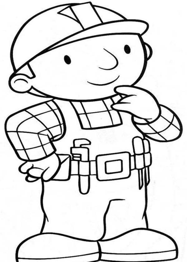 How To Draw Bob The Builder Coloring Page Coloring Sun