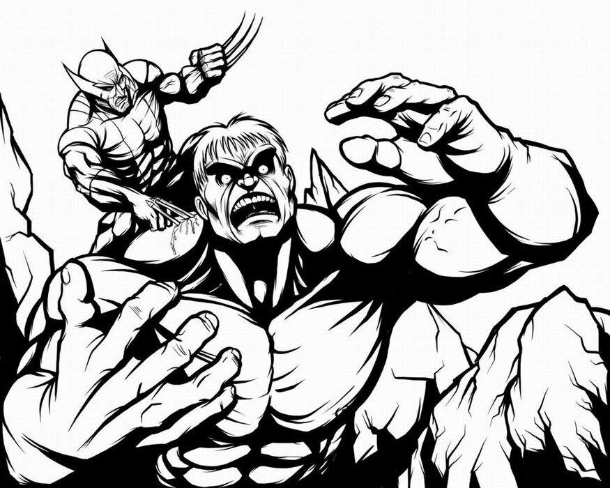 Hulk Vs Wolverine Coloring Pages