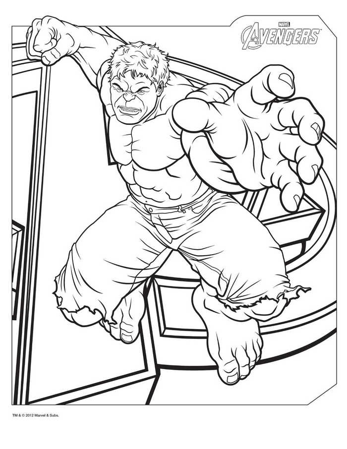 Hulk Avengers Coloring Pages