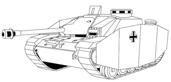 Hungarian Tanks WW Coloring Page