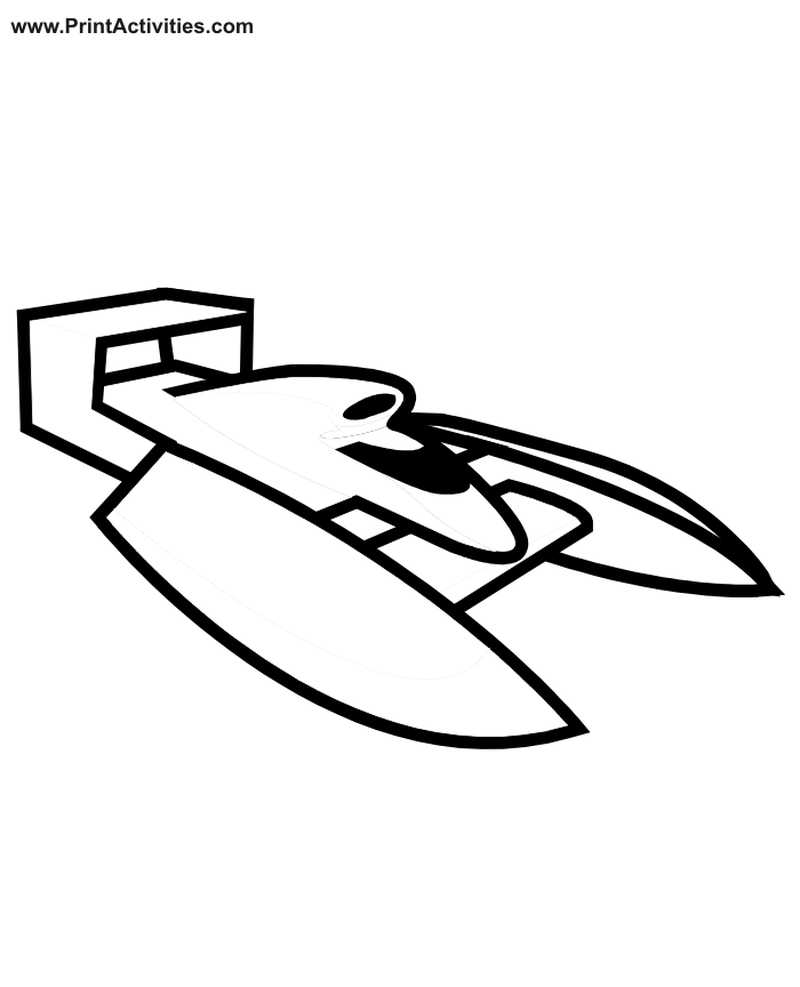 Hydrofoil Boat Coloring Page