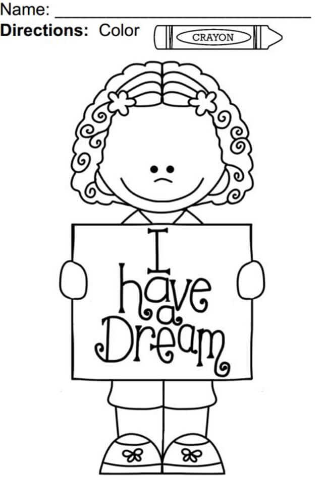 I Have A Dream Martin Luther King Jr Coloring Pages