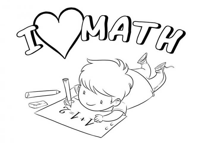 I Love Math Coloring Pages