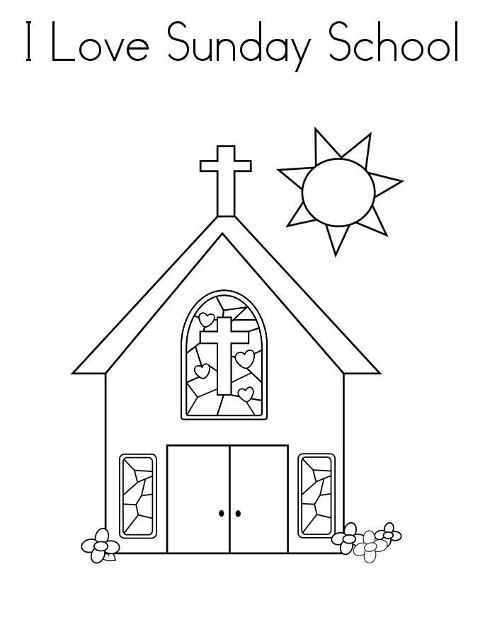 I Love Sunday School Coloring Pages
