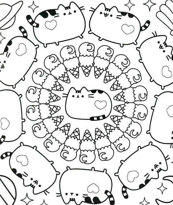 Ice Cream Cone Kawaii Coloring Pages