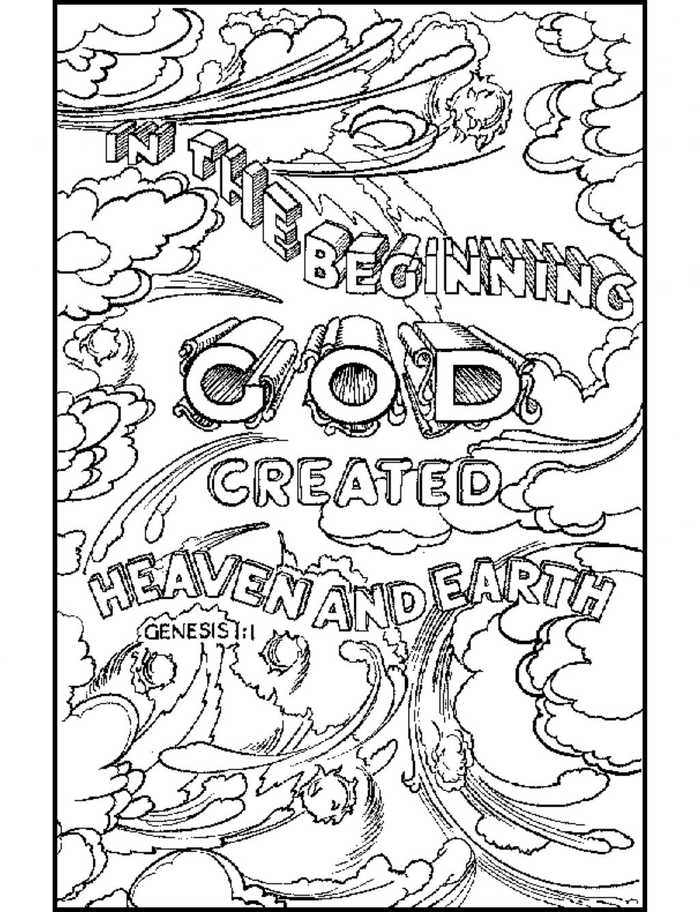 In The Beginning Bible Coloring Pages