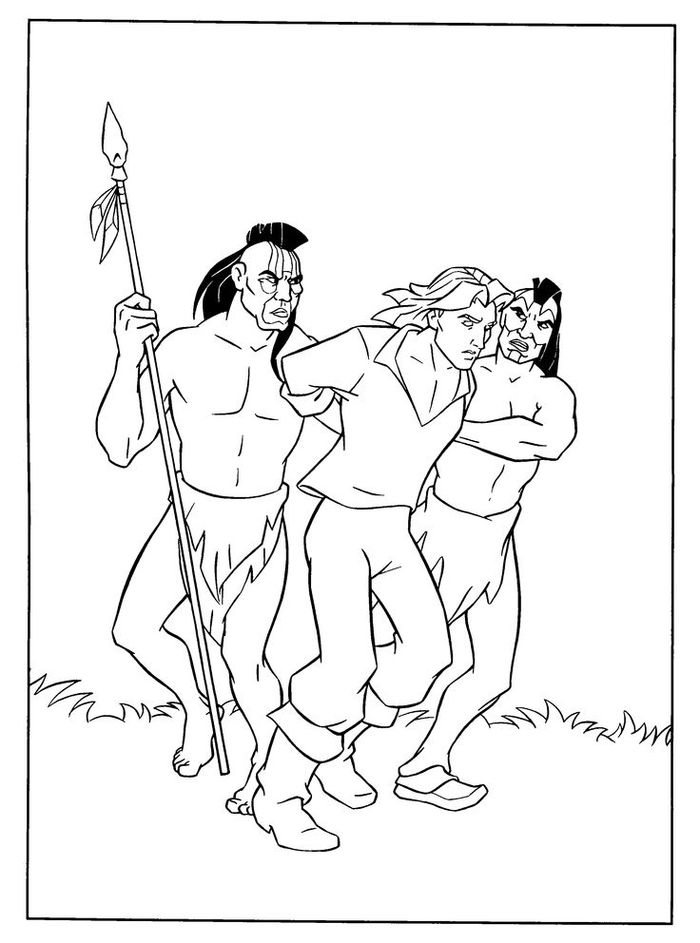 Indians From Pocahontas Coloring Pages