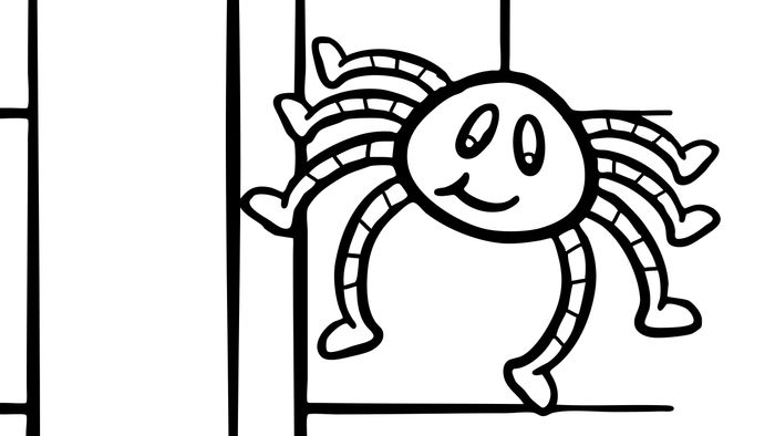 Itsy Bitsy Spider Coloring Pages