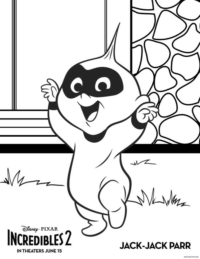Jack Jack Incredibles Coloring Pages
