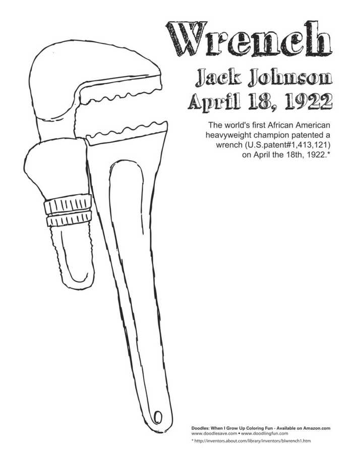 Jack Johnson Invention Black History Month Coloring Pages