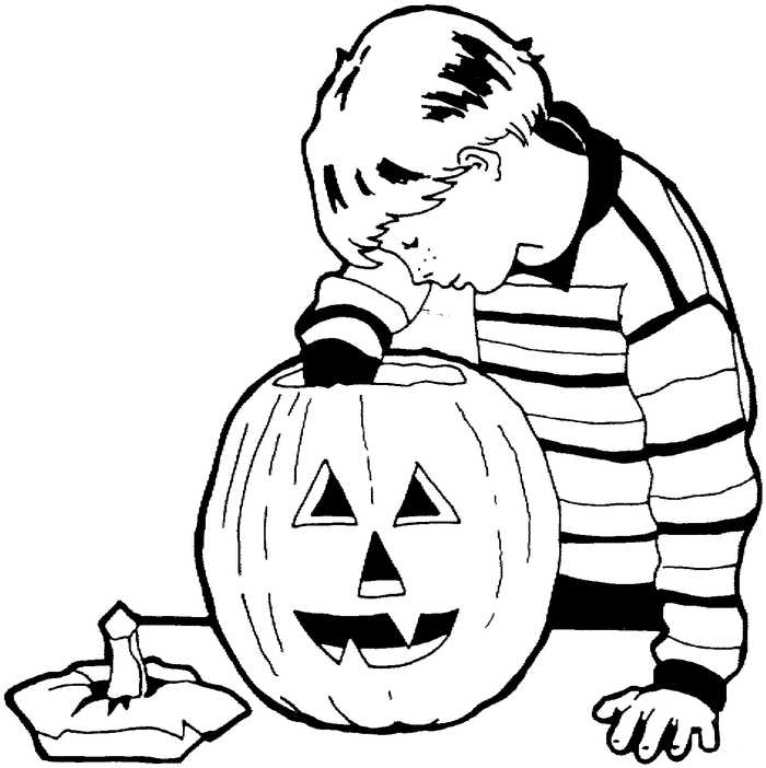 Jack O Lantern Carving Coloring Pages