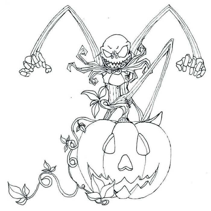 Jack Skellington Halloween Coloring Page