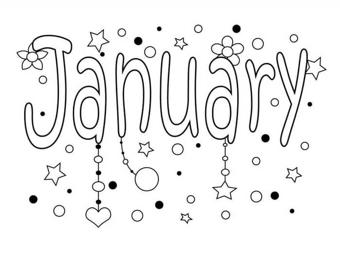 January Month Coloring Pages