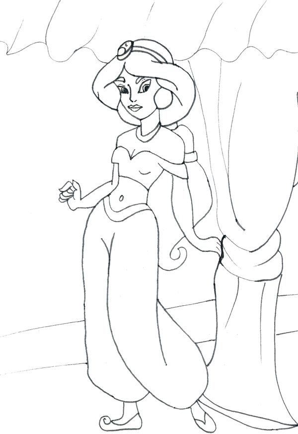 Jasmine Disney Princess Coloring Pages