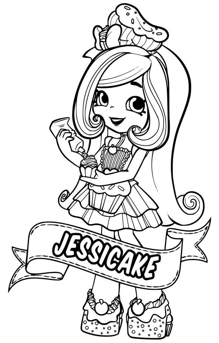 Jessicake Shoppies Coloring Pages