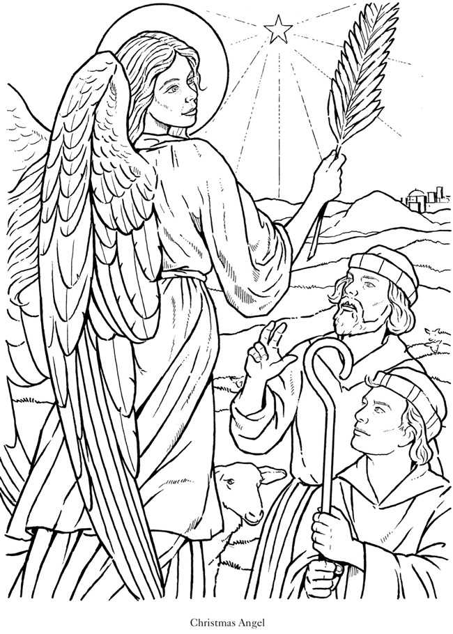 Jesus Angel Coloring Page