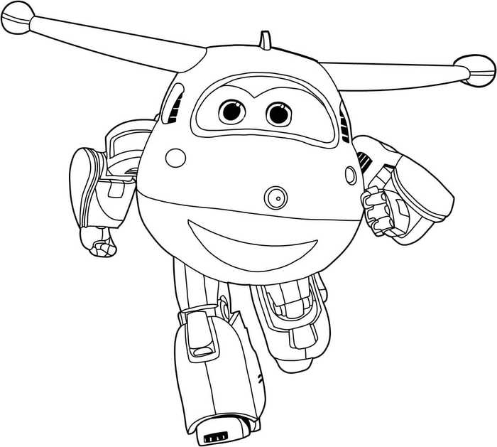 Jett From Super Wings Coloring Sheets