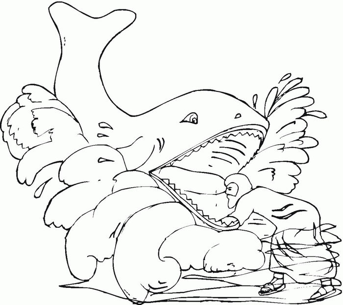 Jonah And The Whale Coloring Pages Printable