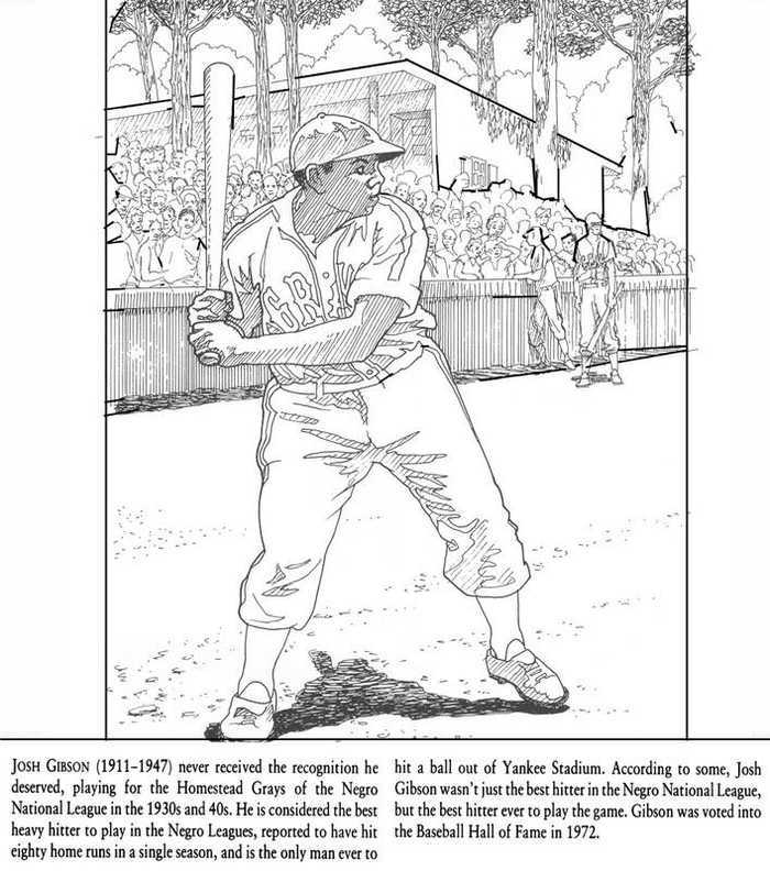 Josh Gibson Black History Month Coloring Pages